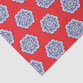 Blauw China Stijl met wezens Tissuepapier (Detail)