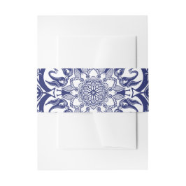 Blauw China Stijl met wezens Uitnodigingen Wikkel