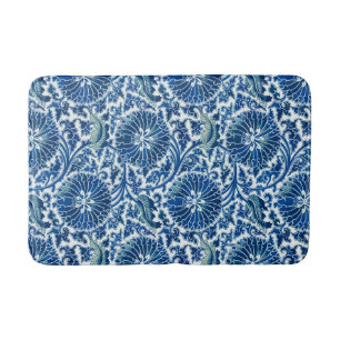 Blauw Chinees Floral Patroon Badmat