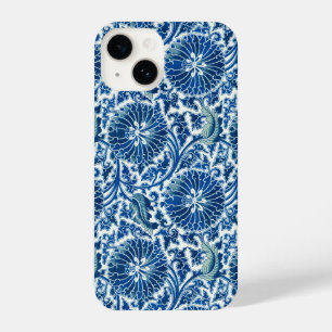 Blauw Chinees Floral Patroon iPhone 14 Hoesje