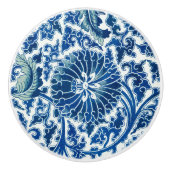 Blauw Chinees Floral Patroon Keramische Knop (Voorkant)