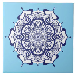 Blauw Chinees ontwerp. Wat zie je Tegeltje