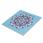 Blauw Chinees ontwerp. Wat zie je Tegeltje (Zijkant)