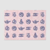 Blauw Chinees schotel Tissuepapier (Voorkant)