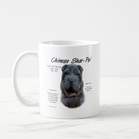 Blauw Chinees Shar Pei Geschiedenis, Sharpei, Shar Koffiemok (Links)