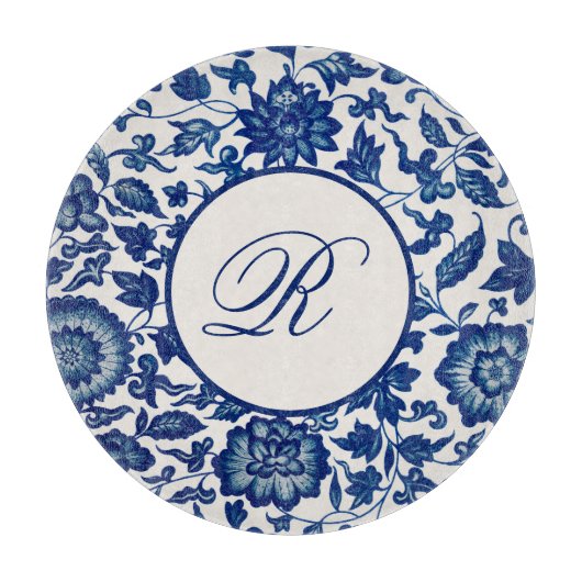 Blauw Chinees snijbord voor sierbloemen Snijplank (Voorkant)