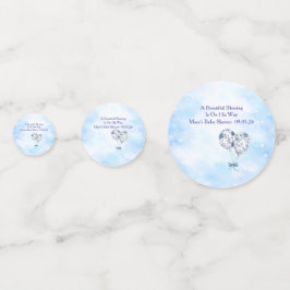 Blauw Chinoiserie Baby Shower Tafelconfetti Confetti