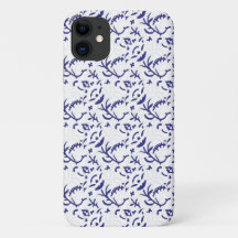 Blauw Chinoiserie Bloem Motief Hoesje