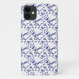 Blauw Chinoiserie Bloem Motief Hoesje