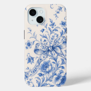 Blauw Chinoiserie Bloemslinger Hoesje