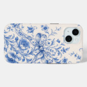 Blauw Chinoiserie Bloemslinger Hoesje (Achterkant (horizontaal))