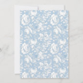 Blauw Chinoiserie Bruiloft Uitnodiging (Achterkant)