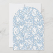 Blauw Chinoiserie Bruiloft Uitnodiging (Achterkant)