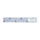Blauw Chinoiserie Chic Elegant Lady Retouradres (Individueel)