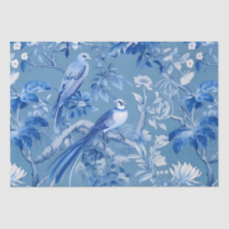 Blauw Chinoiserie Floral weefselpapier Tissuepapier
