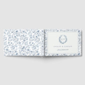Blauw Chinoiserie Huwelijk Gastenboek (Volledig)