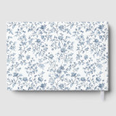 Blauw Chinoiserie Huwelijk Gastenboek (Achterkant)