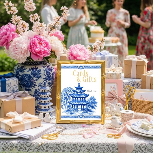 Blauw Chinoiserie Kaarten & Cadeaus Bord