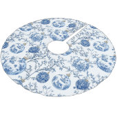 Blauw Chinoiserie Kerstmis Kerstboom Rok (Gekanteld)