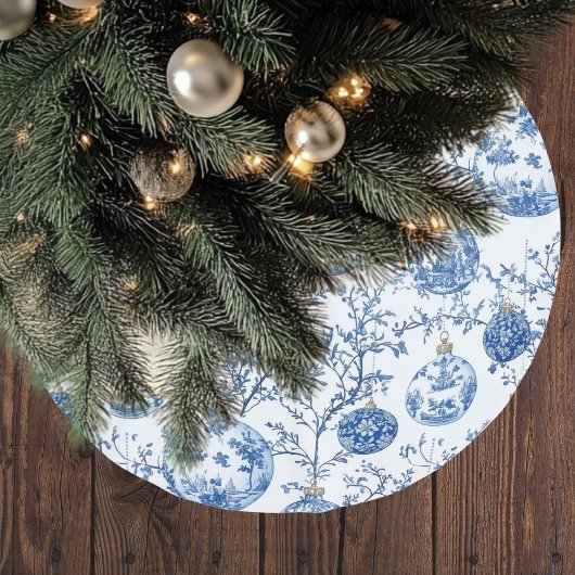 Blauw Chinoiserie Kerstmis Kerstboom Rok