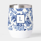 Blauw Chinoiserie Monogram (Achterkant)