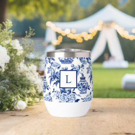 Blauw Chinoiserie Monogram