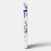 Blauw Chinoiserie Monogram iPhone Case (Achterkant / Links)