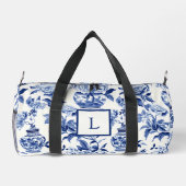 Blauw Chinoiserie Monogram Plunjezak (Achterkant)