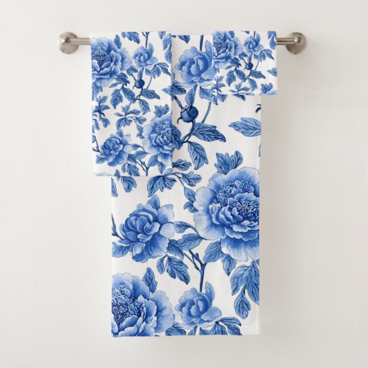 Blauw Chinoiserie Patroon  Bad Handdoek (Insitu)