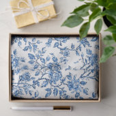 Blauw Chinoiserie Patroon Tissuepapier (Geschenk)