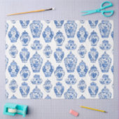Blauw Chinoiserie Patroon Tissuepapier (Craft)