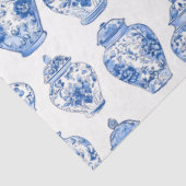 Blauw Chinoiserie Patroon Tissuepapier (Detail)