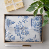Blauw Chinoiserie Patroon Tissuepapier (Geschenk)