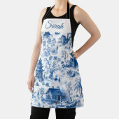 Blauw Chinoiserie Persoonlijk Kerstschort Schort (Insitu)