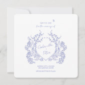 Blauw Chinoiserie Save The Date (Voorkant)