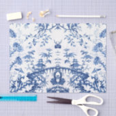 Blauw Chinoiserie Tissuepapier (Craft)
