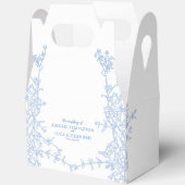 Blauw Chinoiserie Toile de Jouy Bruiloft Bedankdoosjes (Open)