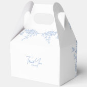 Blauw Chinoiserie Toile de Jouy Bruiloft Bedankdoosjes (Achterkant)
