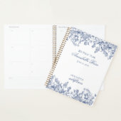 Blauw Chinoiserie Vintage Bloem Mijn Eerste Jaar Planner (Display)