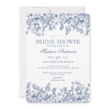 Blauw Chinoiserie Vintage Bruiloft Feest