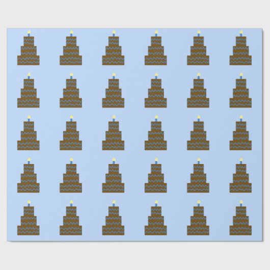 Blauw chocoladesnoeppapier voor oranje zeepjes cadeaupapier (Vlak)