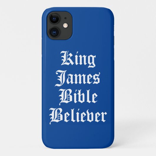 Blauw Christelijk Geloof Koning James Bijbelgelovi Case-Mate iPhone Case (Achterkant)