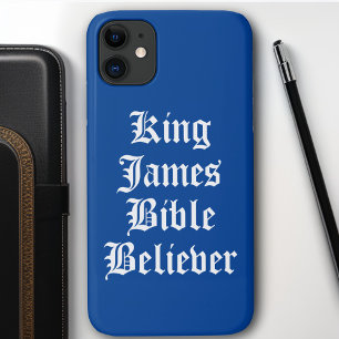 Blauw Christelijk Geloof Koning James Bijbelgelovi Case-Mate iPhone Case