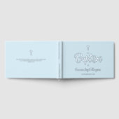 Blauw Christelijk Kruis Baby Jongen Doop Custom Gastenboek (Volledig)