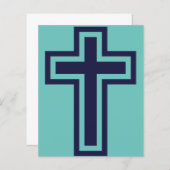 Blauw Christelijk kruis verschillende varianten (Voorkant / Achterkant)