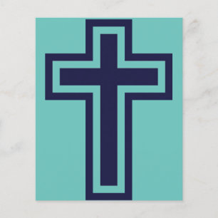 Blauw Christelijk kruis verschillende varianten