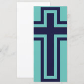 Blauw Christelijk kruis verschillende varianten (Voorkant / Achterkant)
