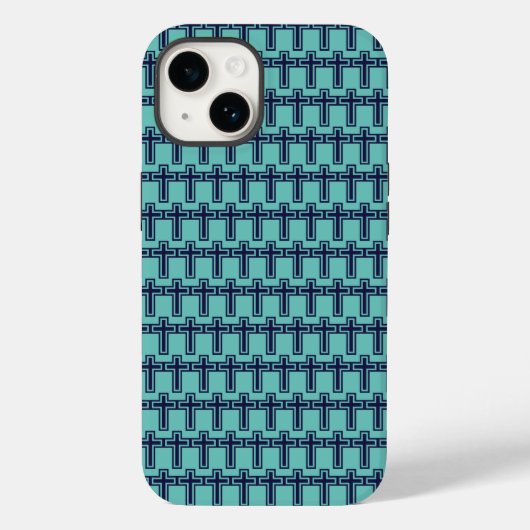 Blauw Christelijk kruis verschillende varianten Case-Mate iPhone Case (Achterkant)