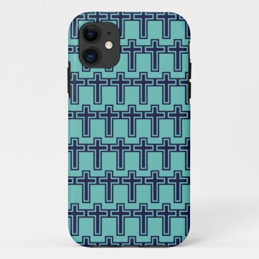 Blauw Christelijk kruis verschillende varianten Case-Mate iPhone Case (Achterkant)
