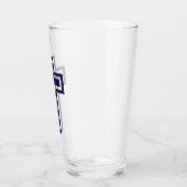 Blauw Christelijk kruis verschillende varianten Glas (Links)